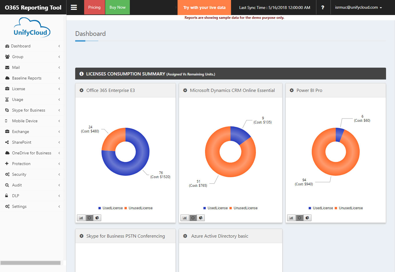 office 365 analytical dashboards
